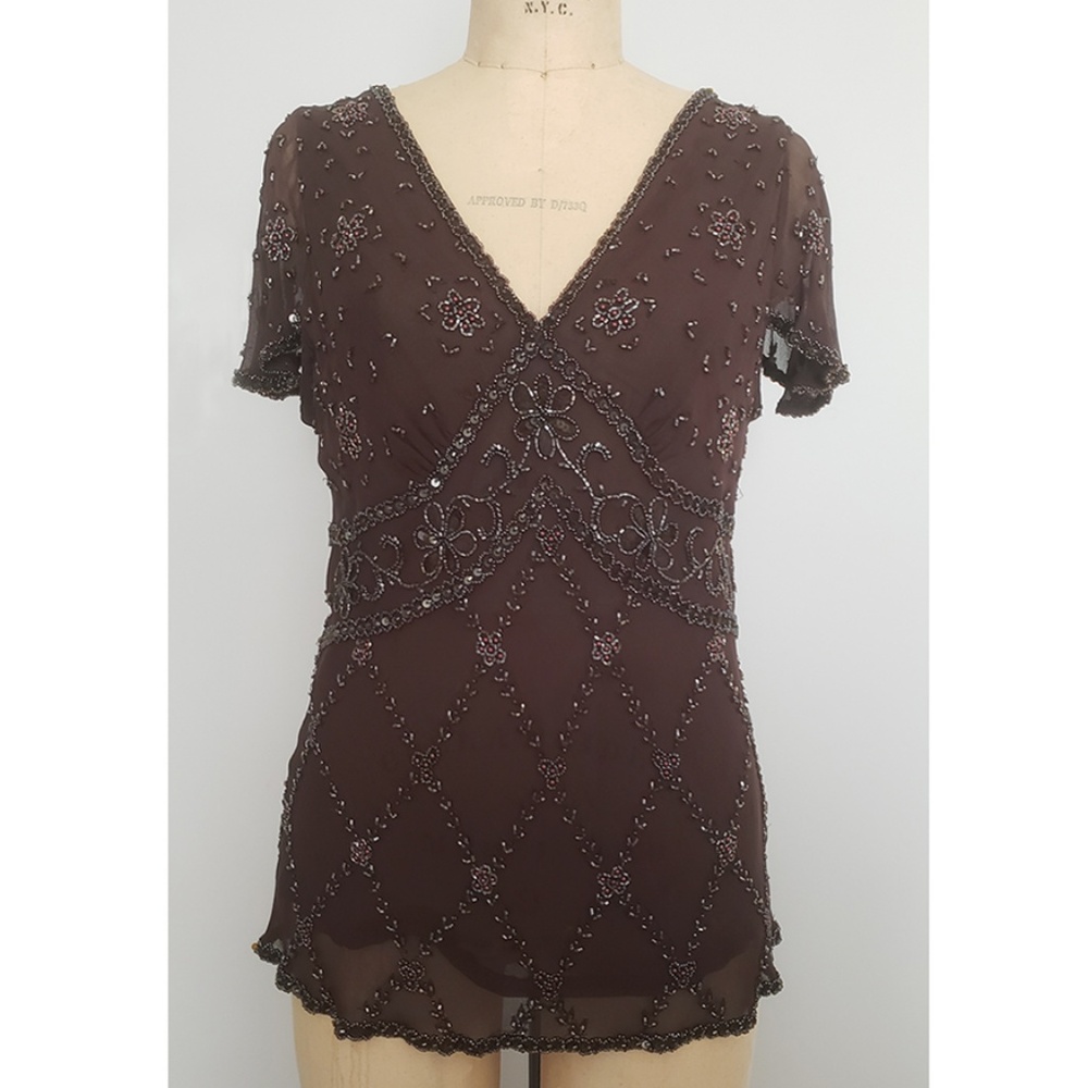 NWOT PAPELL BOUTIQUE EVENING BLOUSE TOP SIZE XL